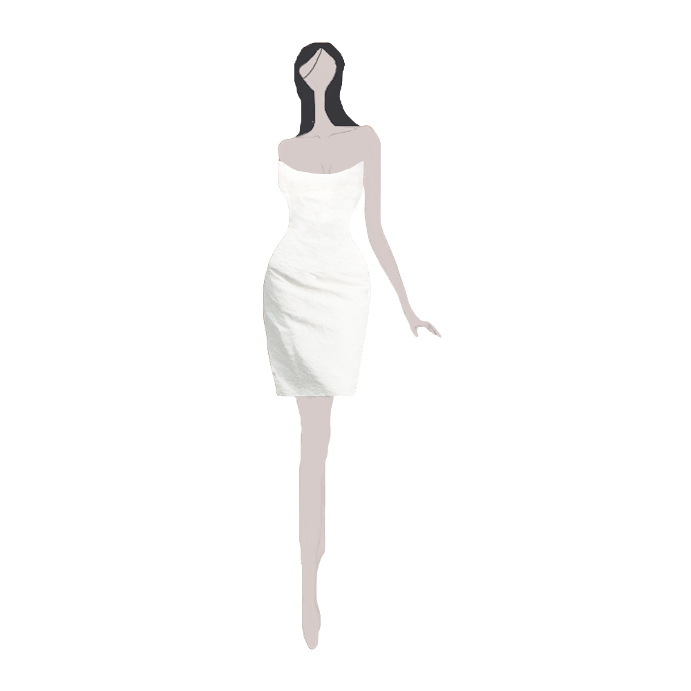Kurzes Mini-Brautkleid