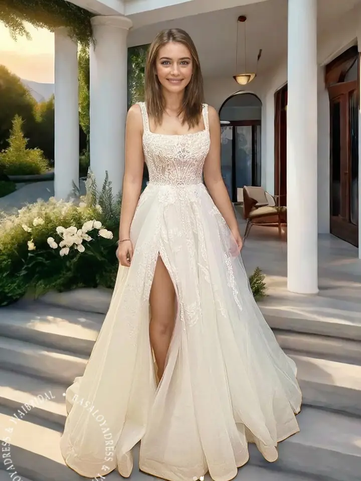 美品 ウェディングドレス 式当日のみ着用 ボヘミアン チャーミング ウェディングドレス RSW1878 エレガントな A