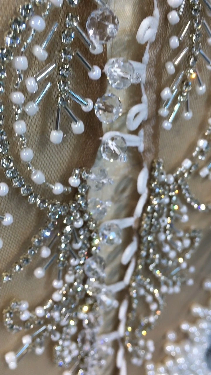 Silver Beaded Mermaid Dress With Organza Ruffles One Shoulder Bespoke Bridal Gowns RSW2198 Wedding Dress Customization 1