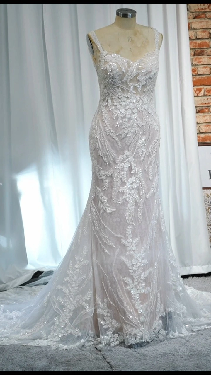 Buy Wholesale Wedding Dresses Sleeveless Lace Mermaid RSW2113 Wedding Dress Manufacturer 1