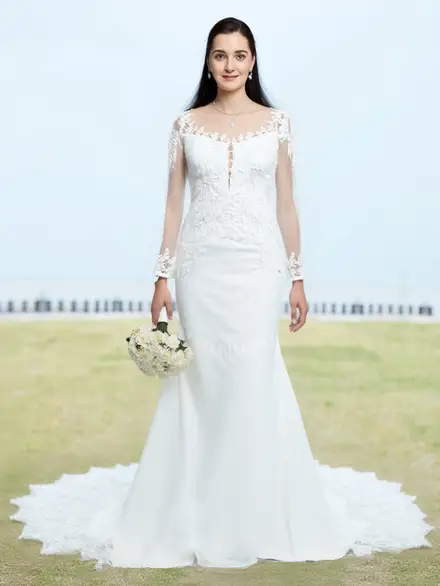 RSW1933 Exclusive Lace Bohemian Wedding Dress Mermaid with