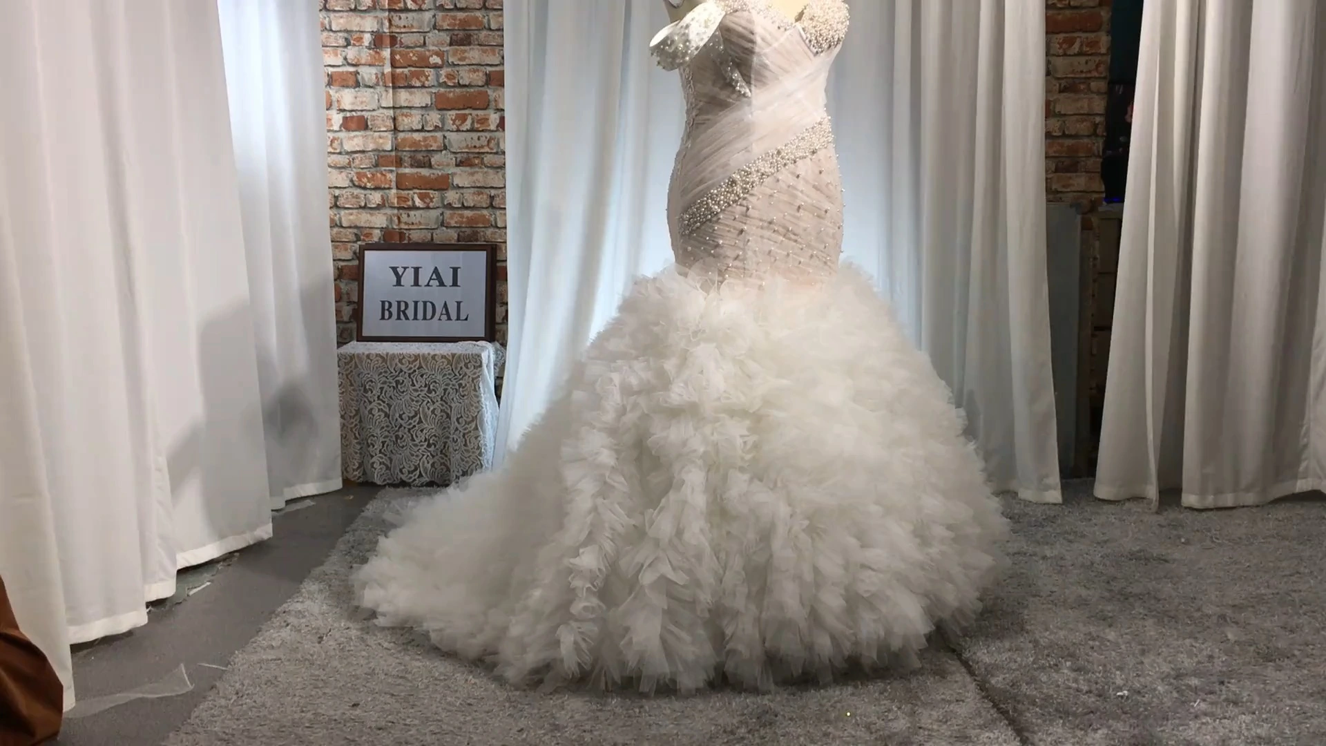 RSW2338 ИСТИНСКИ СНИМКИ Скъпа русалка Tulle Ruffles сватбени рокли онлайн дантелени булчински рокли-1753447967204904 1