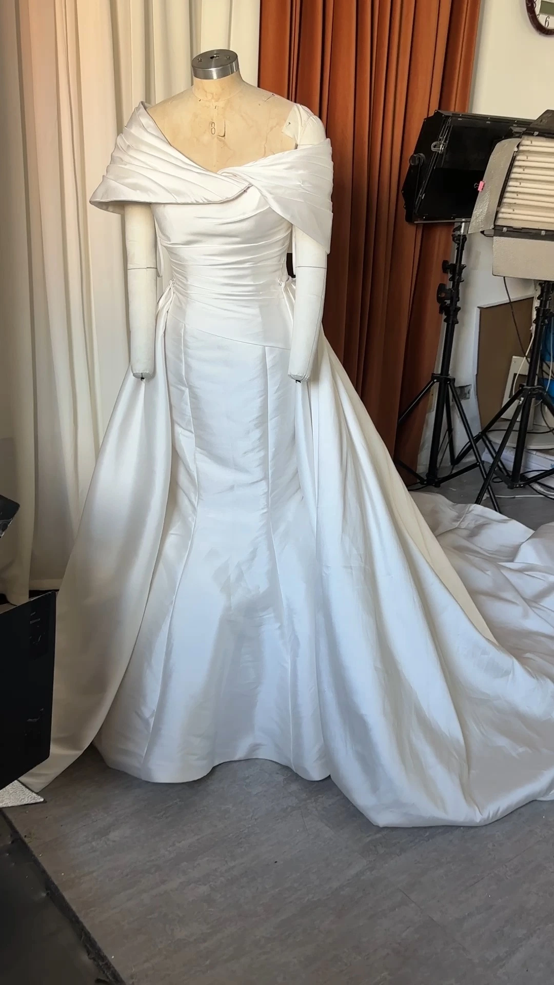 RSW2240 The Perfect Mikado Wedding Dress With Removable Train 1