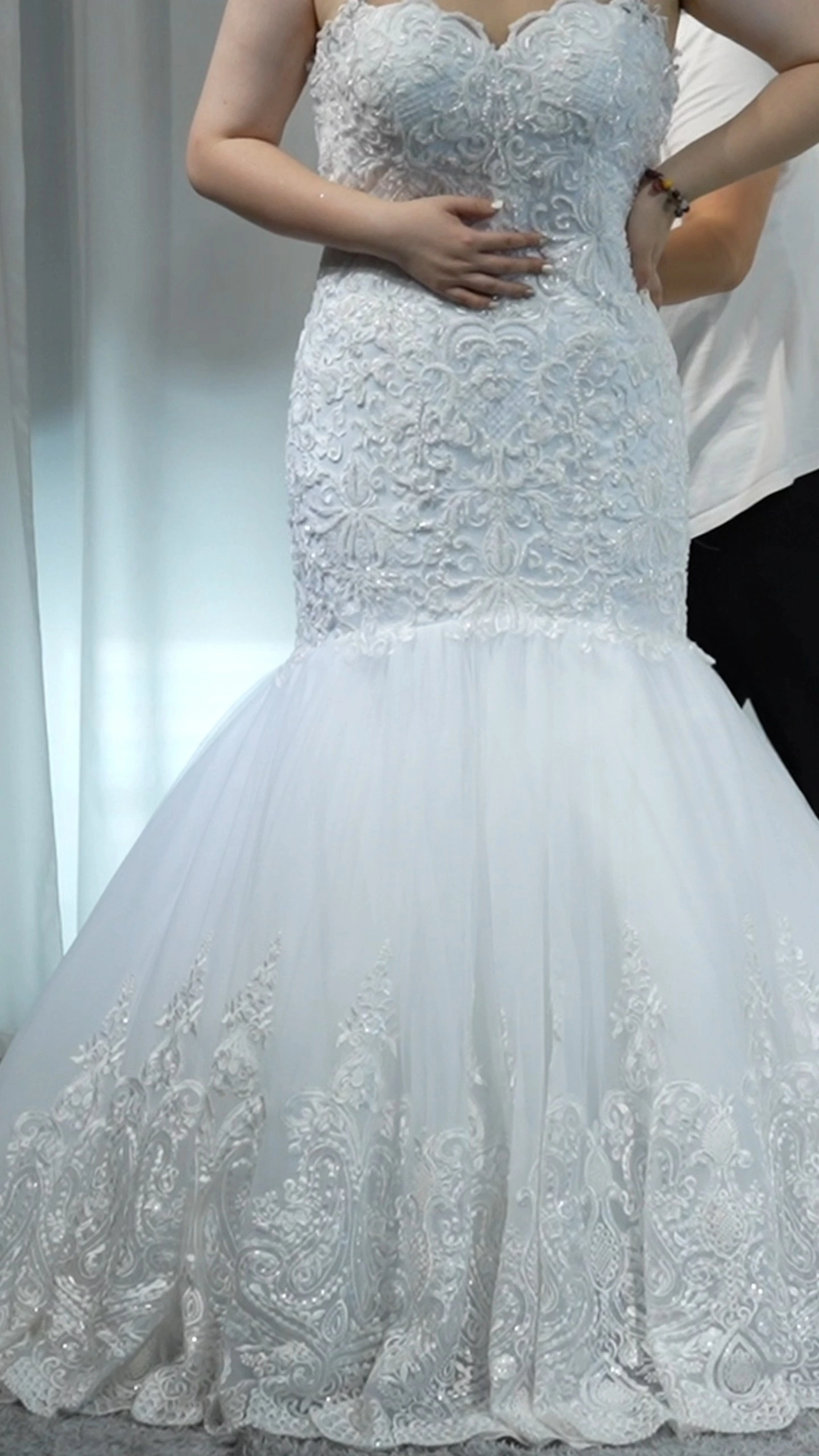 RSW2201 Vestidos De Novia Kadınlar İçin Tül Dantel Aletleri Gelin Elbise Kolsuz Yular Boyun Denizkarı Gelinlik 1