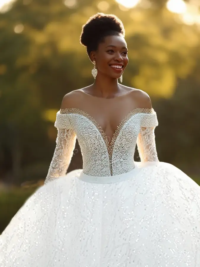 キラキラのウェディングドレスのサプライヤー |イアイブライダル