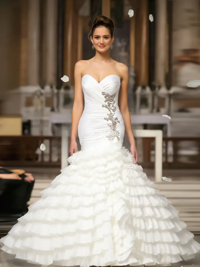 フリル スカート ウェディング ドレス メーカー & サプライヤー