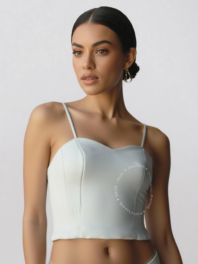 RST17 Women's Bustier Camisole In Pure White 1