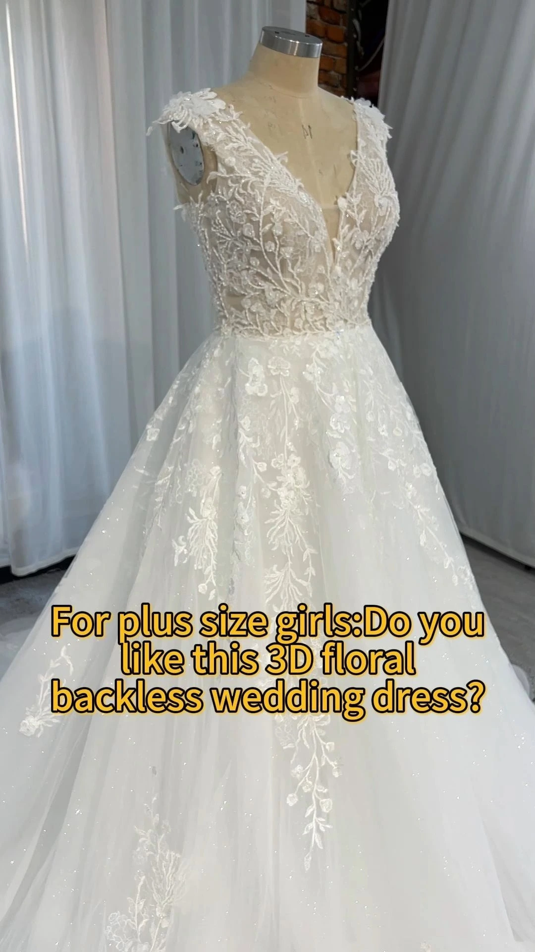 RSW2346 Yiaibridal Kısa Kollu Dantel A Kesim Gelinler Plaj Stili İllüzyon Sırtı Açık Sütlü Gelinlik 1