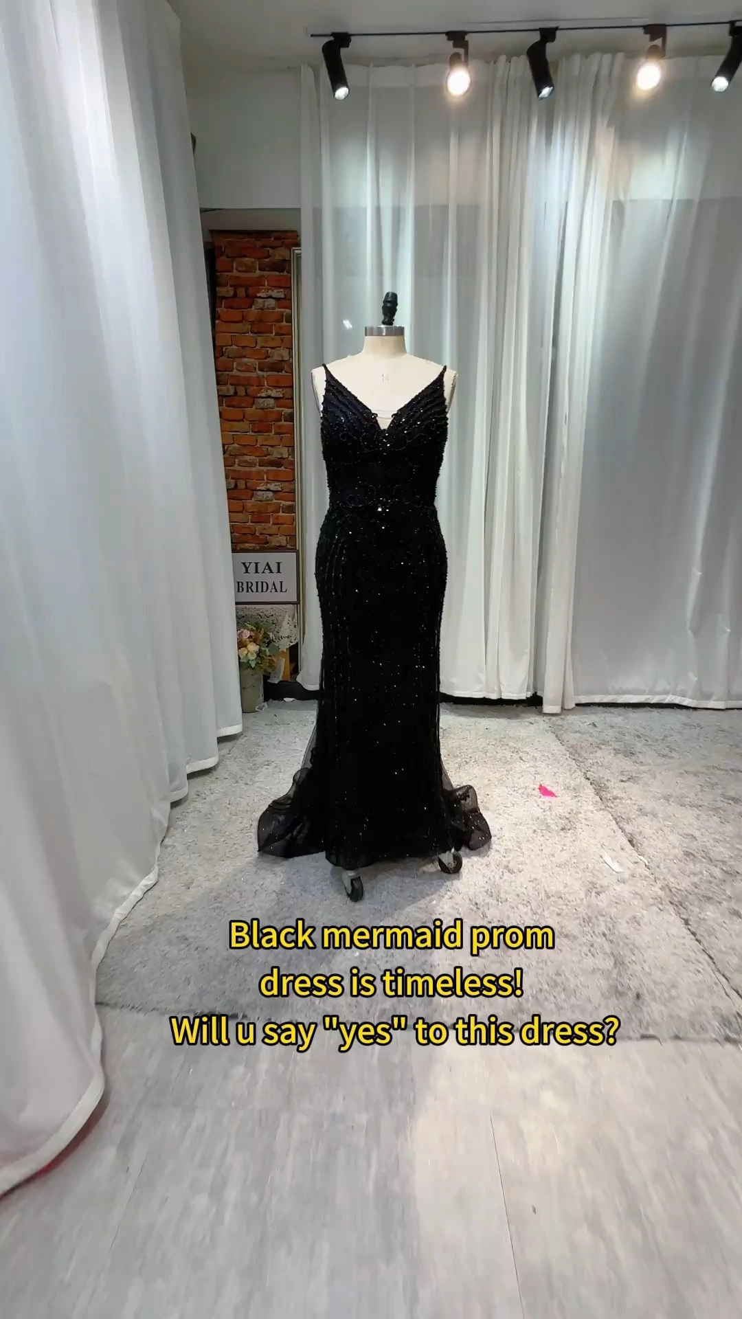 Vestido de alta costura RSW2449, hecho a pedido, vestido de sirena, sexy, de encaje negro, para novia y formal, vestido de fiesta ajustado, negro 1