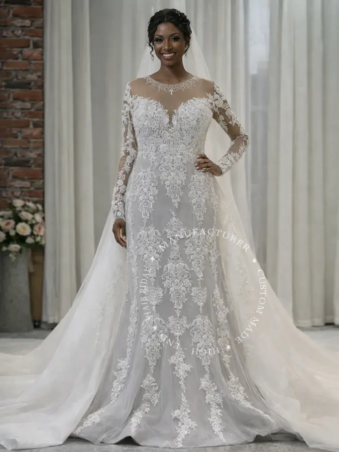 ウェディングドレス　アイボリー ヴュパリ】 《IK72952》 wedding dress off-white princess line silk