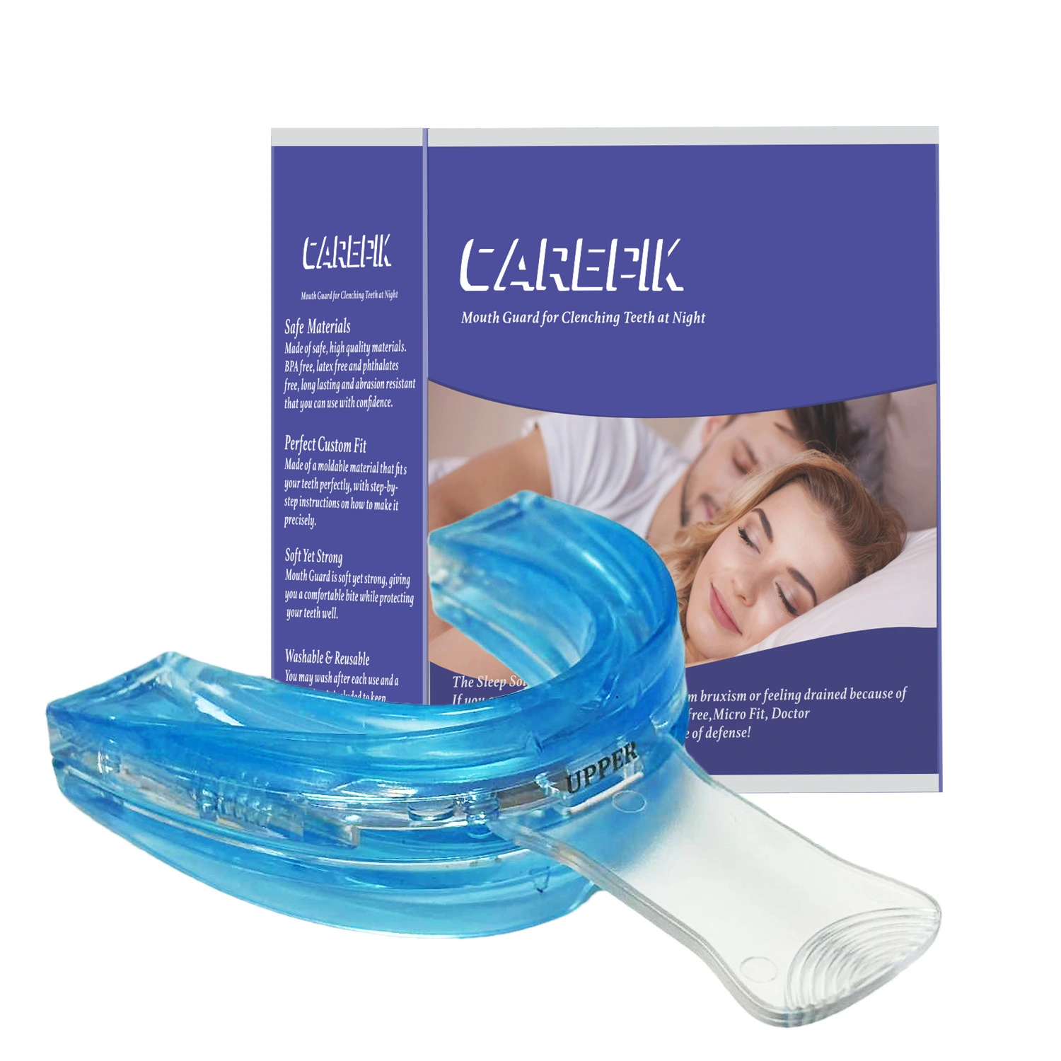 Medical Grade EVA Anti Snoring Mouthguard for stop snoring and grinding AS-005(Blue) 1