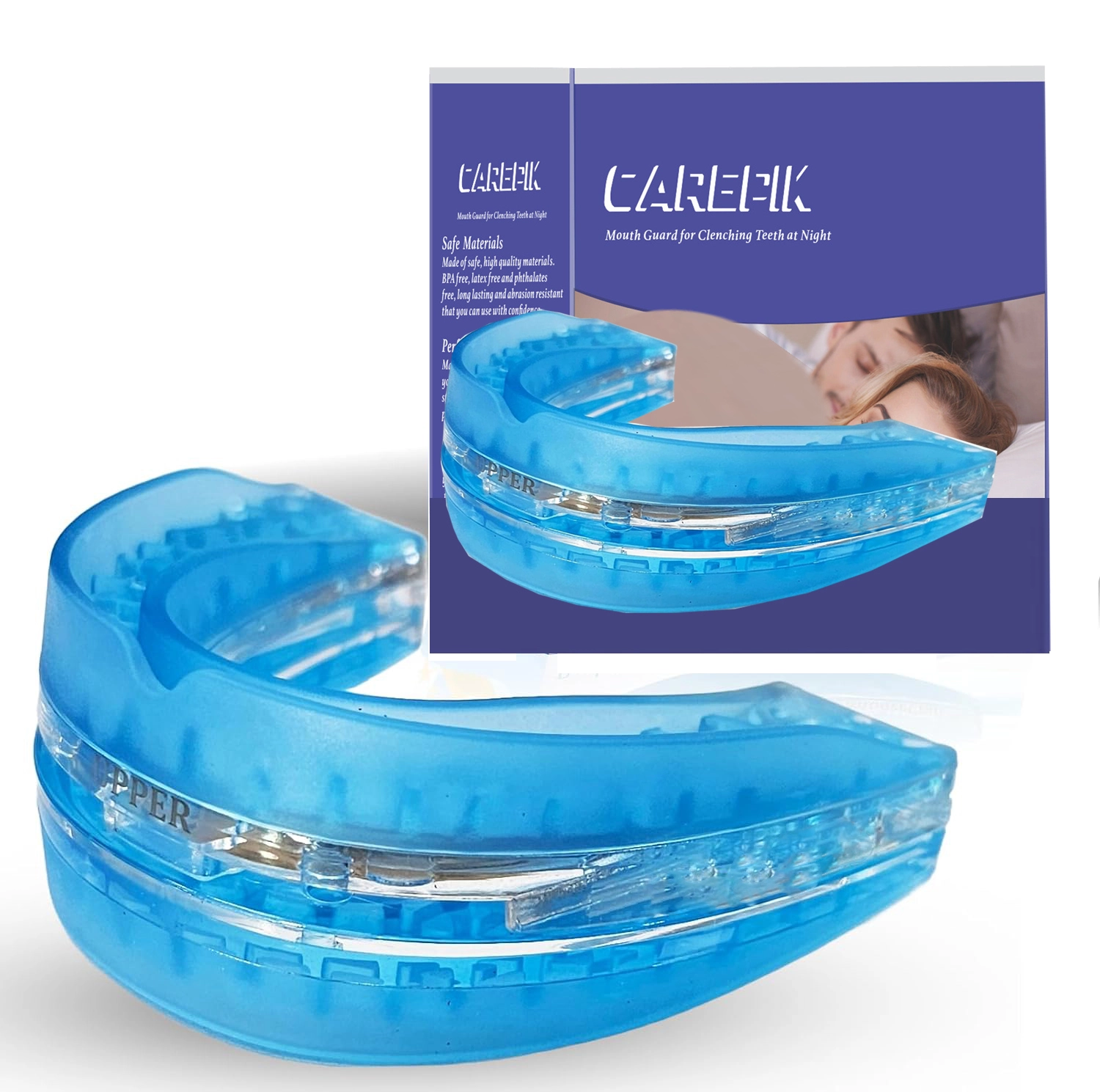 Dispositivo antironquidos, protector bucal, solución para dejar de roncar y rechinar los dientes por la noche, férula antironquidos nocturna 1