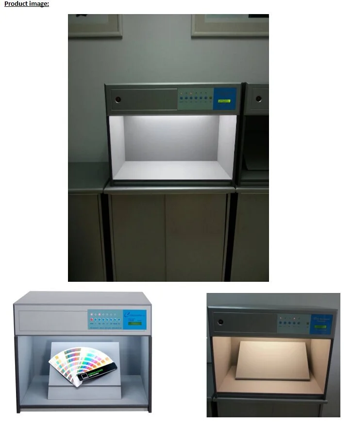 Color Assessment Cabinet For Textile