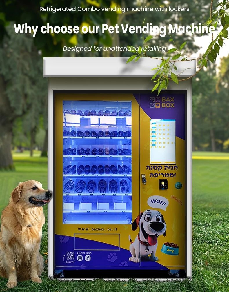 Outdoor Vending Machine for Pet Parks Offers Pet Essentials Including Food Toys Emergency Kits and Cleaning Supplies 1
