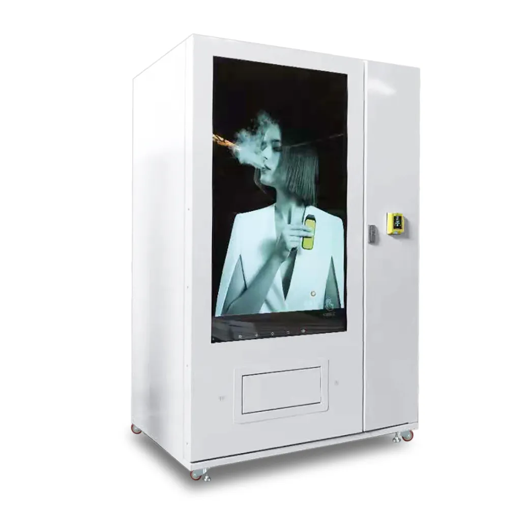 Full-Front Display Retail Cabinet with Eligibility Reader — reference equipment view