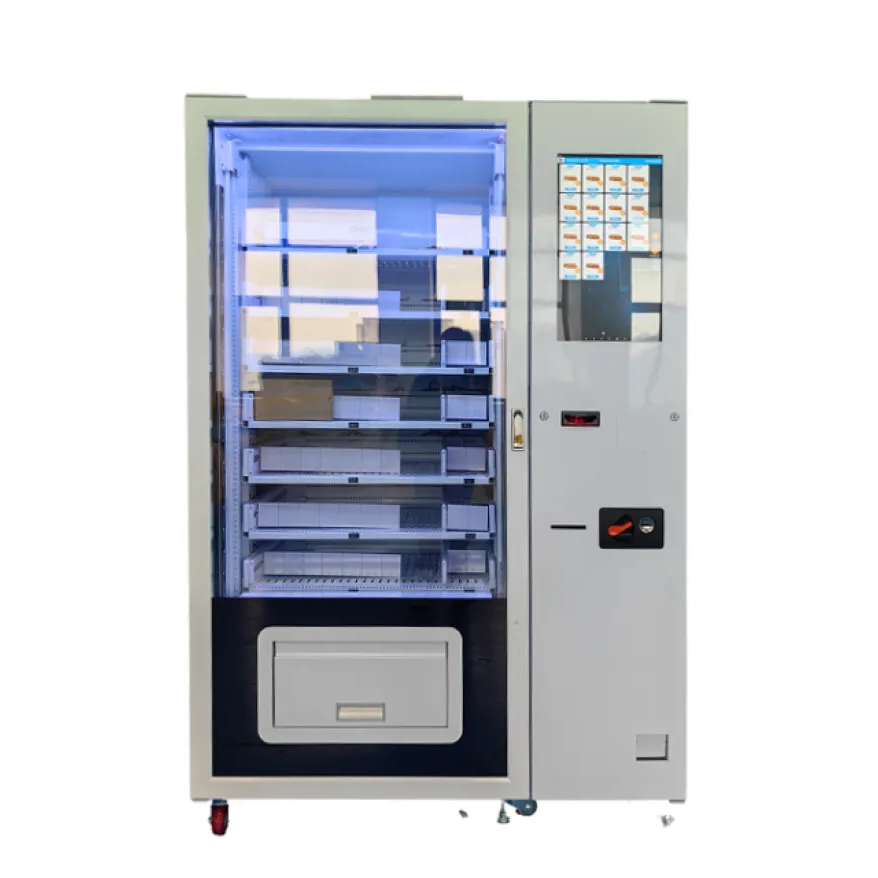White Bakery Vending Cabinet with Mixed Shelf Layout — reference equipment view