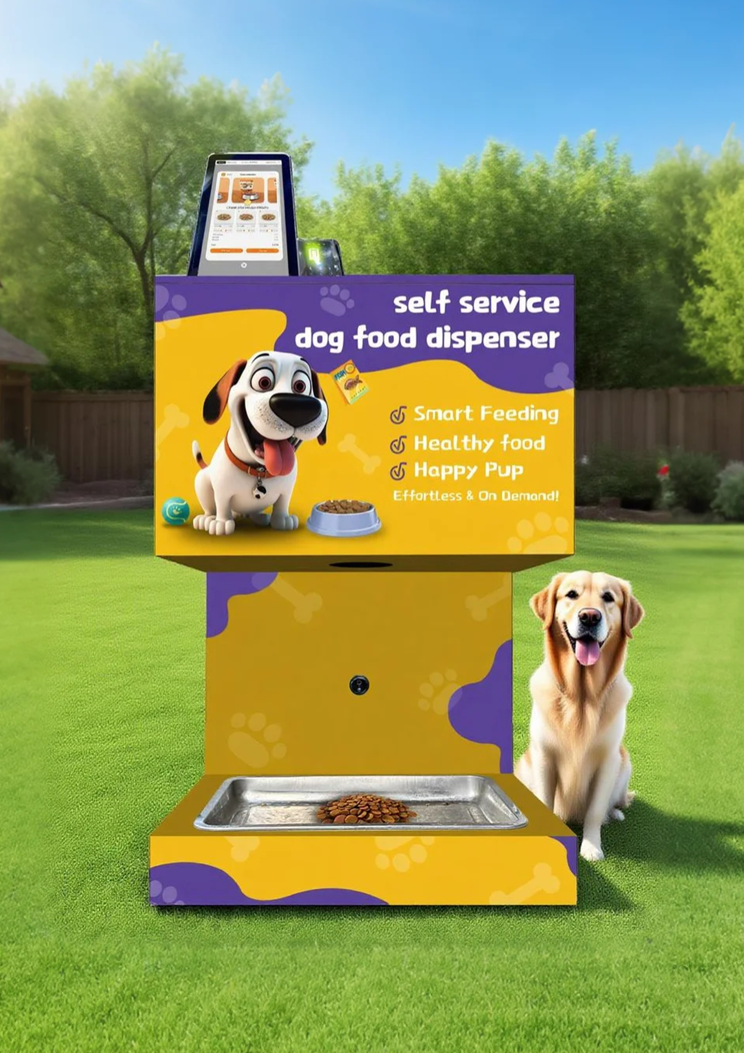 Self-Service Dog Food Dispenser
                      
                      