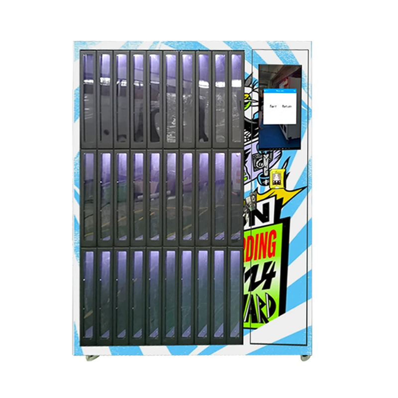 Skate Bowl Skateboard Rental Machine with HD Screen with Card Reader for skateboard & Sports Equipment Rental 1