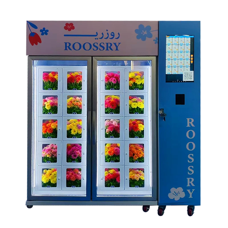 Flower vending machine with refrigeration mode (3~20℃ adjustable) with support for lockers size customization 1