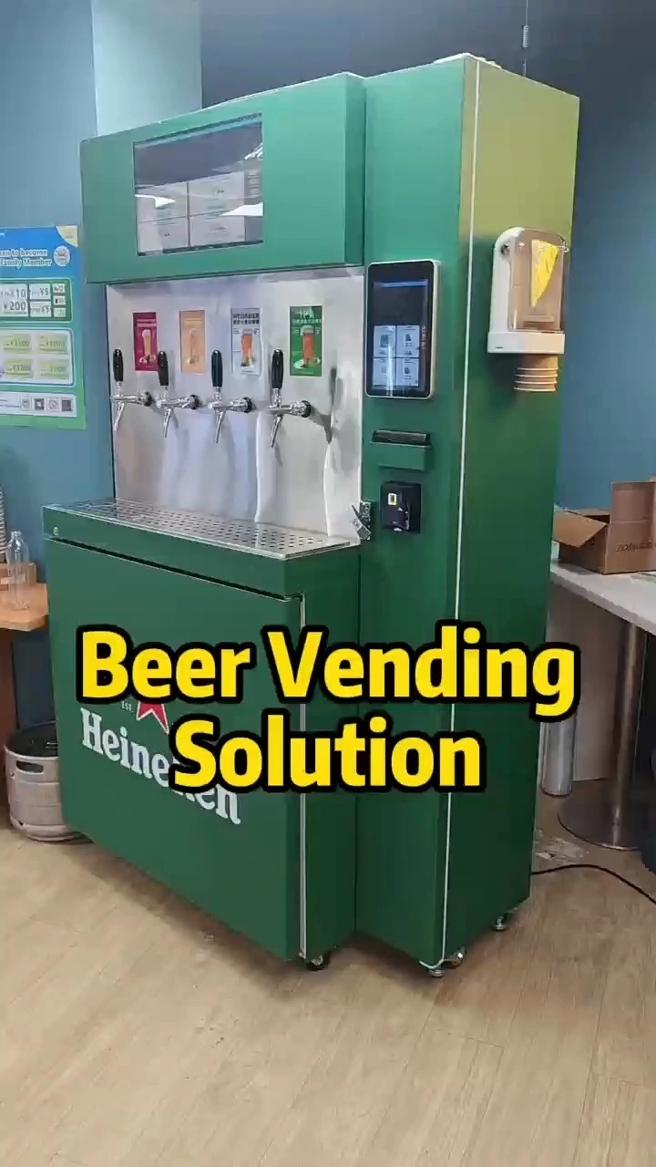 Self-Service Draft Beer Vending Machine Offers Four Types of Beer with Age Verification System 1
