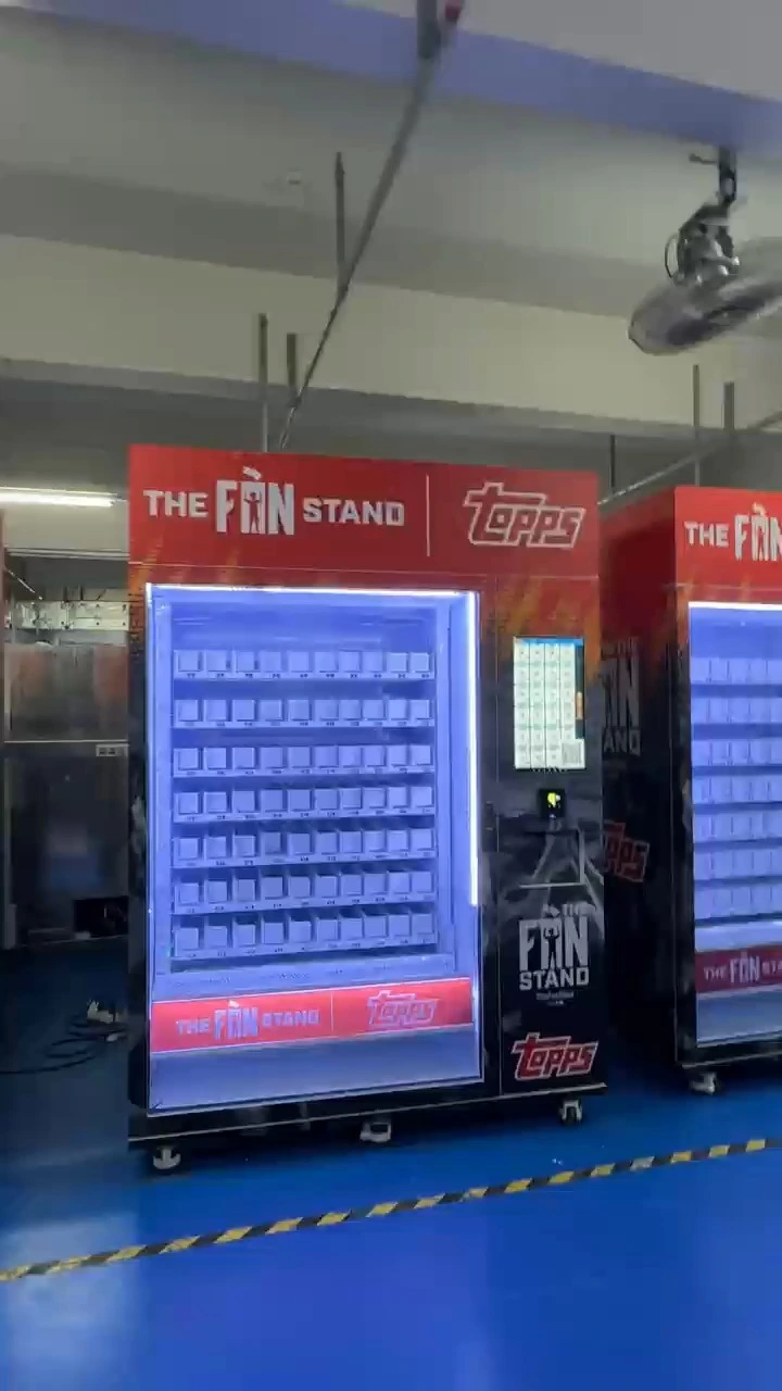 Collector's Edition Card Vending Machine features a 21.5" touchscreen, multiple payment options, and customizable features. With 6 floors and 10 slots, it stores collectible cards and memorabilia, powered by Android 11.1 and Wi-Fi/3G/4G connectivity.