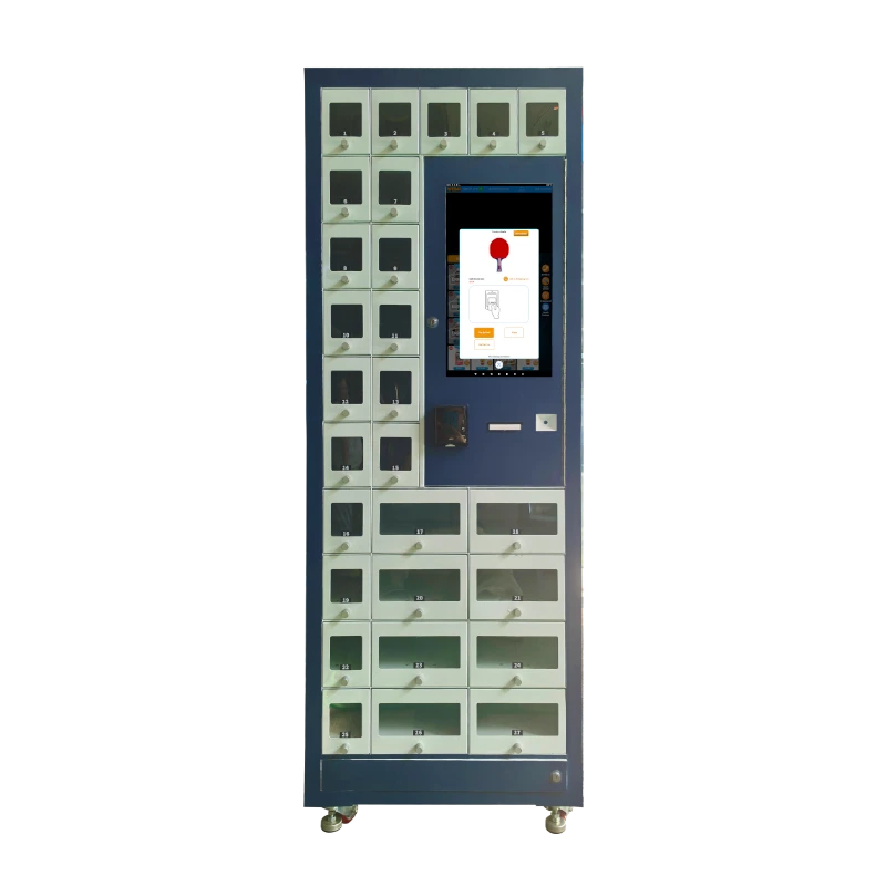 22인치 터치스크린을 갖춘 탁구 라켓 대여 기계로 스포츠 센터에서 고품질 라켓을 연중무휴 24시간 셀프 서비스로 이용할 수 있습니다.