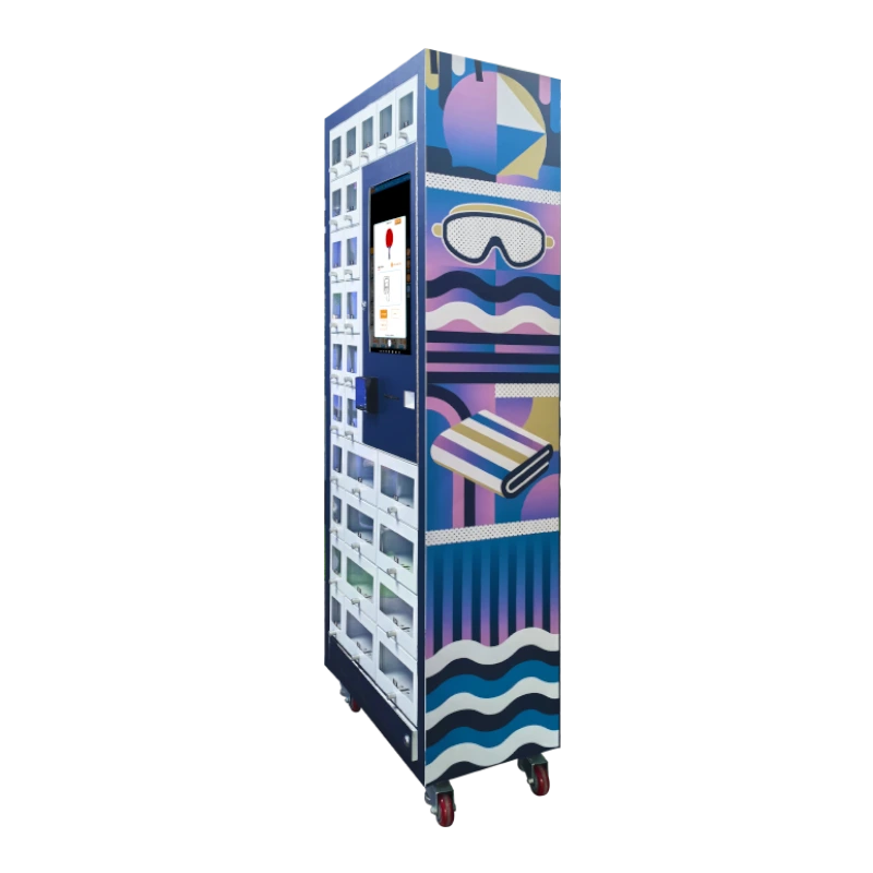 흰색 또는 검정색 스티커가 부착된 맞춤형 탁구 라켓 대여 기계로 브랜드 매칭과 손쉬운 라켓 대여에 적합합니다.