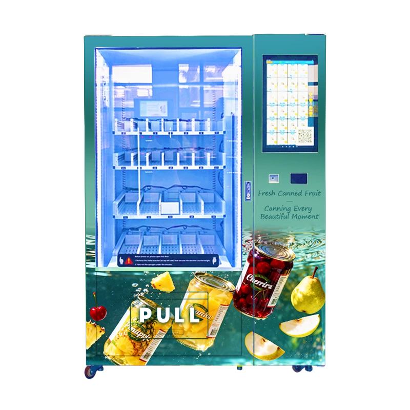 Canned fruit vending machine with advanced temperature control, offering fresh canned fruits year-round, enhancing customer experience and operational efficiency.