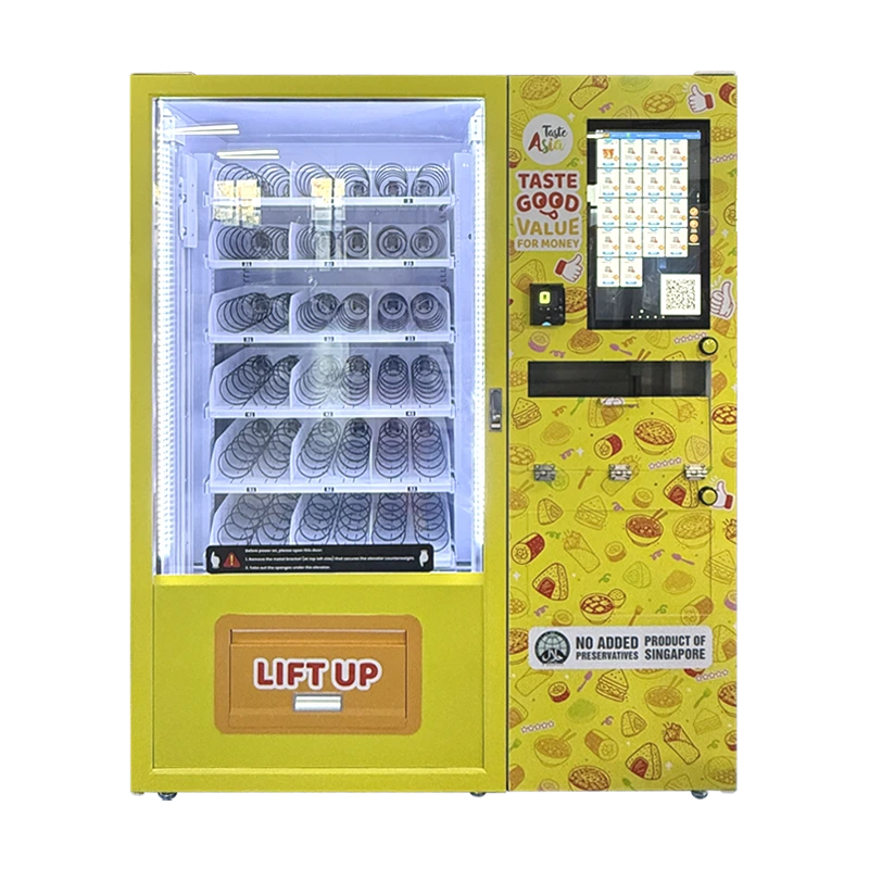 Dual-heating bento vending machine for high-traffic office buildings with 60s fast heating.