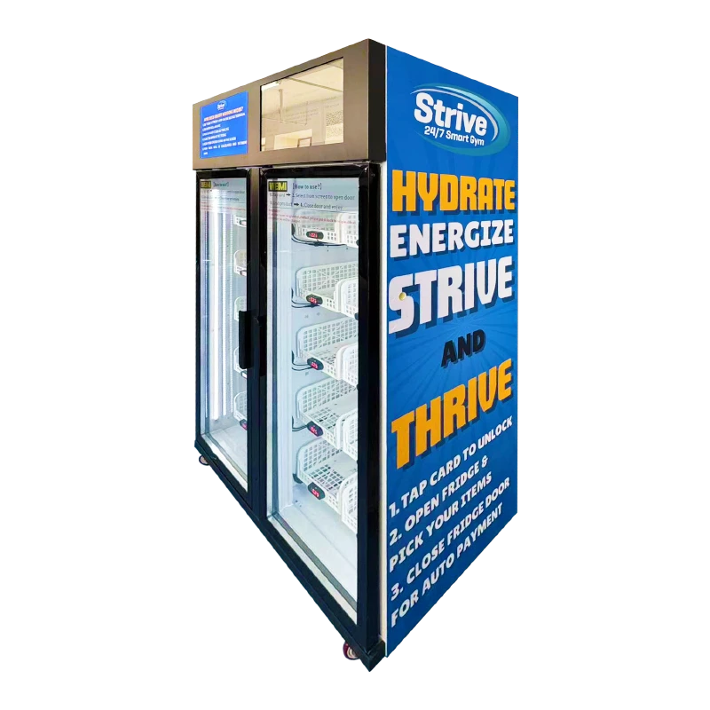 Large Capacity Smart Drink Vending Machine | Dual-Door AI Fridge for Healthy Beverages 1