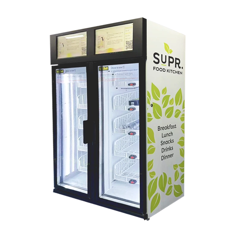 Double-Door Automated Retail Fridge | AI-Powered Healthy Food & Drink Station 1