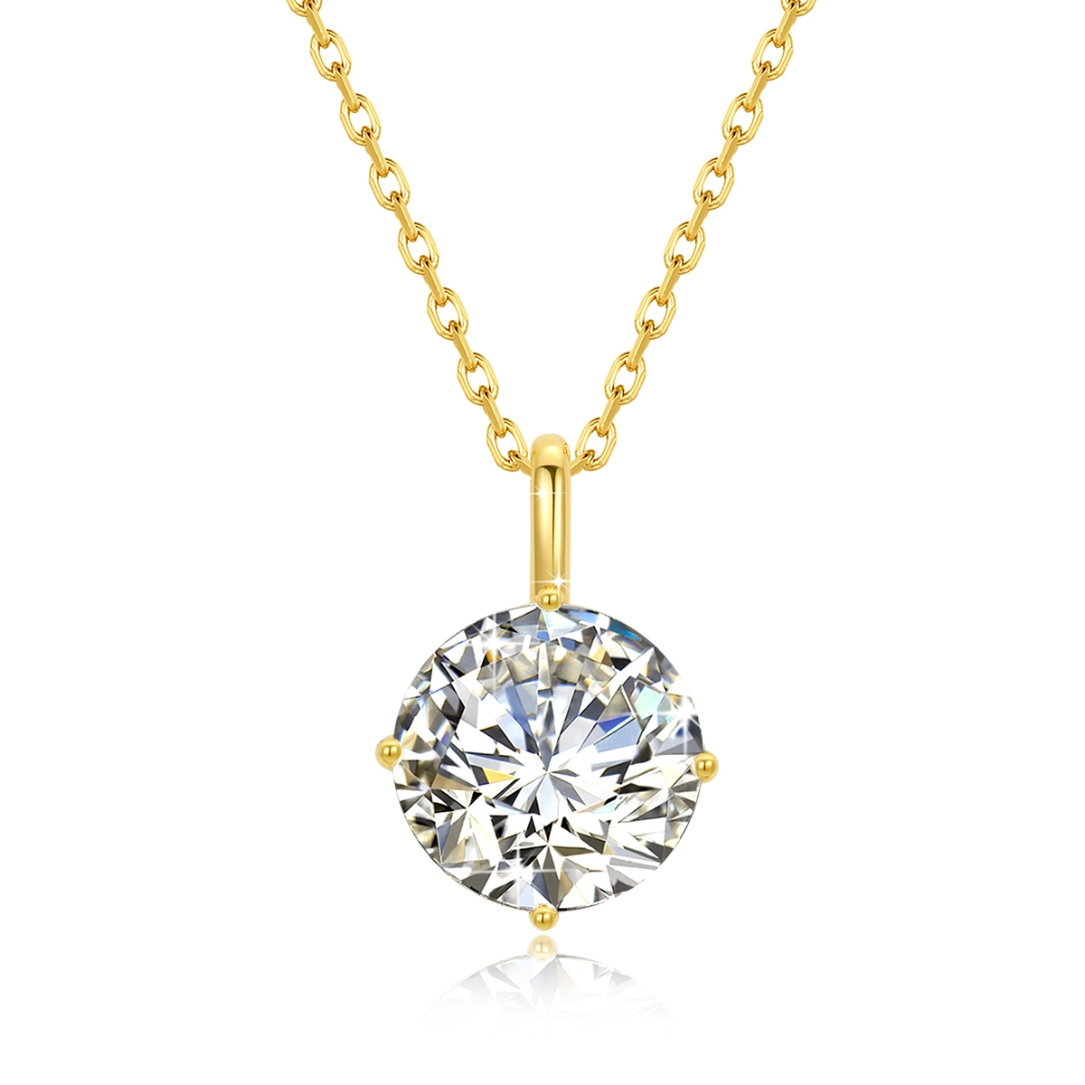 Prsteny Šperky Zlato 14K 0,5ct 1,0ct 2,0ct 3,0ct Moissanite diamantový přívěsek 1