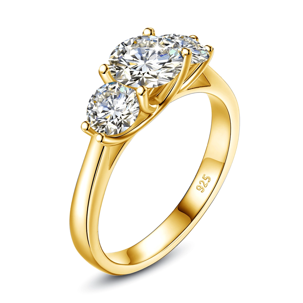 Dámský prstenový šperk 3ks Moissanite 925 Silver 1