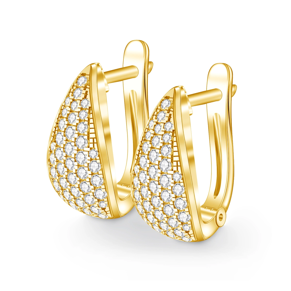 Wholesale Moissanite Diamond Earrings For Women Water Drop Shape Design 925 Silver 1