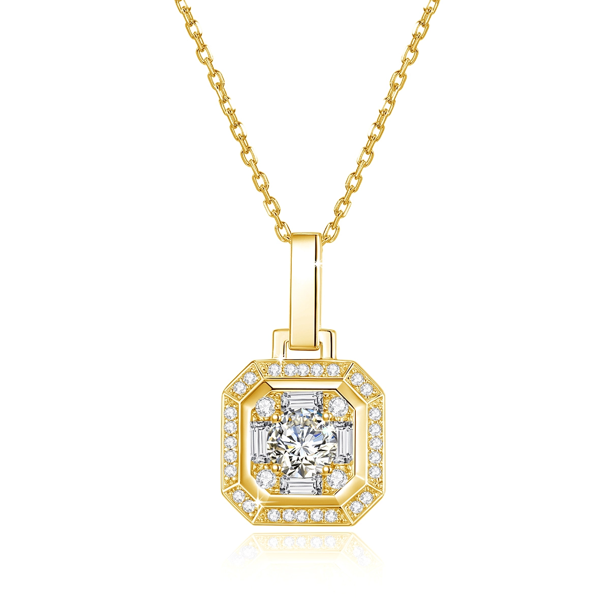 Wholesale Jewelry Moissanite 1ct Square Candy Design 1