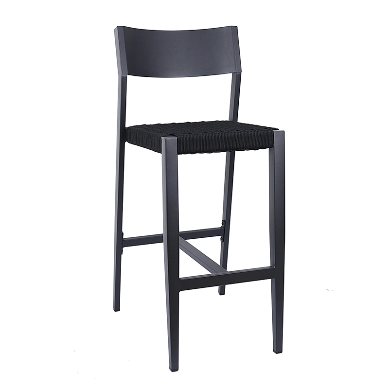Tabouret de bar en aluminium en aluminium extérieur conception de corde de mariage empilable Nouveau moderne 1