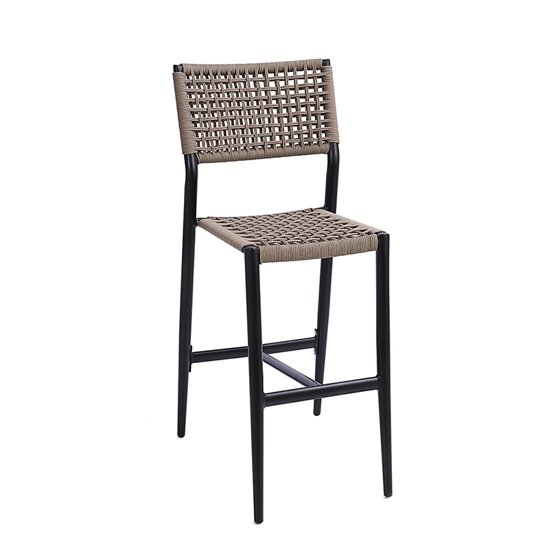 Outdoor Aluminum Stackable Rattan Bar Chair Modern Wedding Dining Accent 1