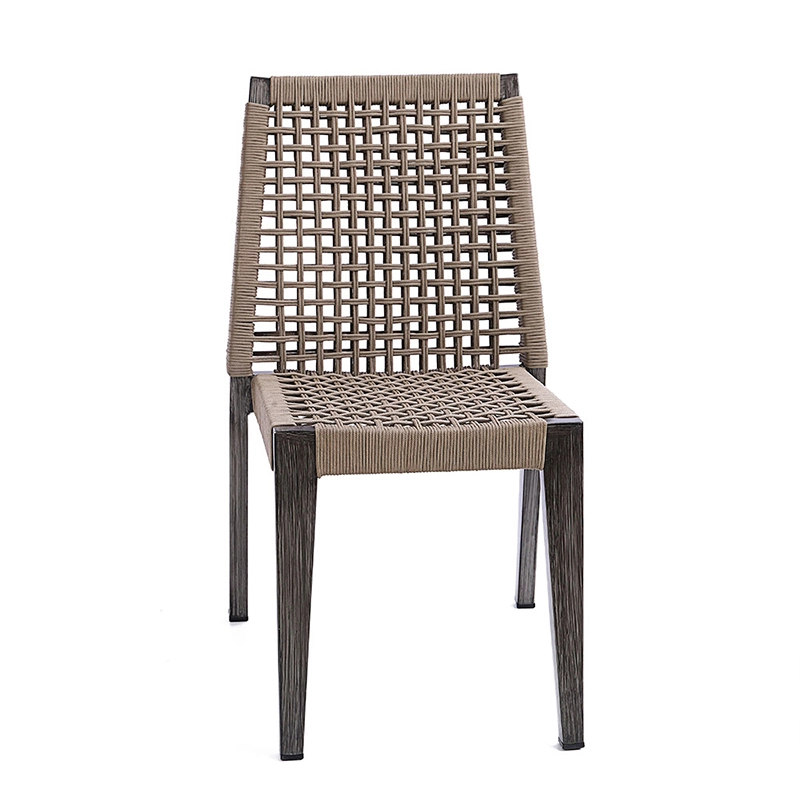 Commercial Grade Wood Grain Plastic Garden Chairs Rain Resistant New Style Outdoor 1
