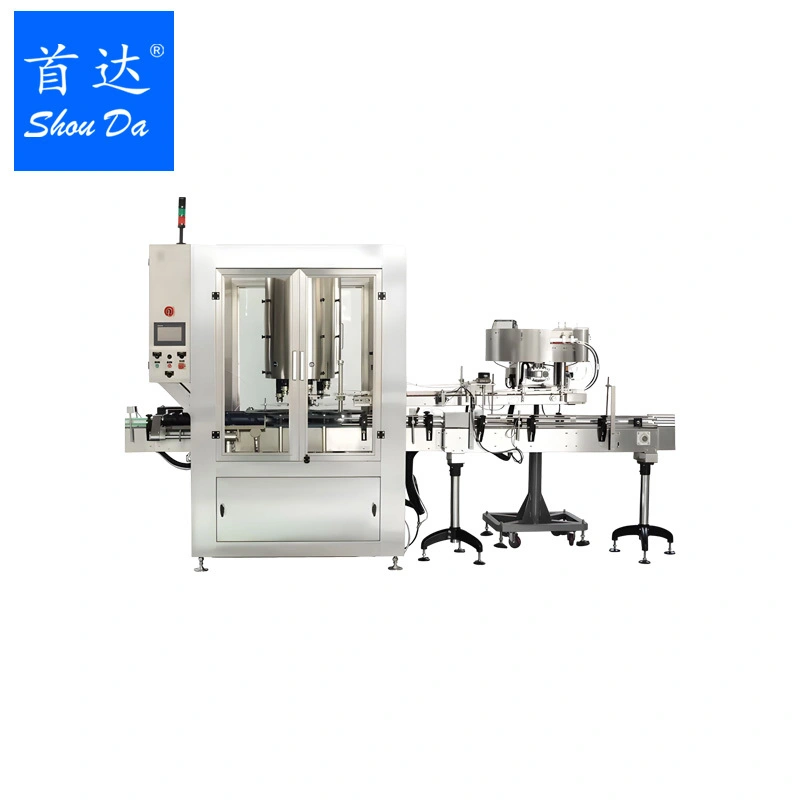 Machines à capsuler les bouteilles rondes rotatives automatiques à six têtes avec chargeur de couvercle - Machine et machine à laver 1