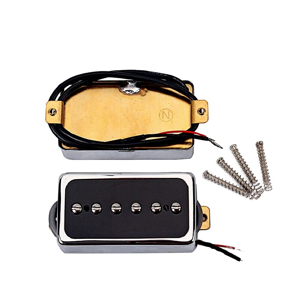 Juego de pastillas de tono Alnicov P90, pastilla de puente de cuello de bobina única de tamaño Humbucker para guitarra eléctrica LPl/SG GMB211 1