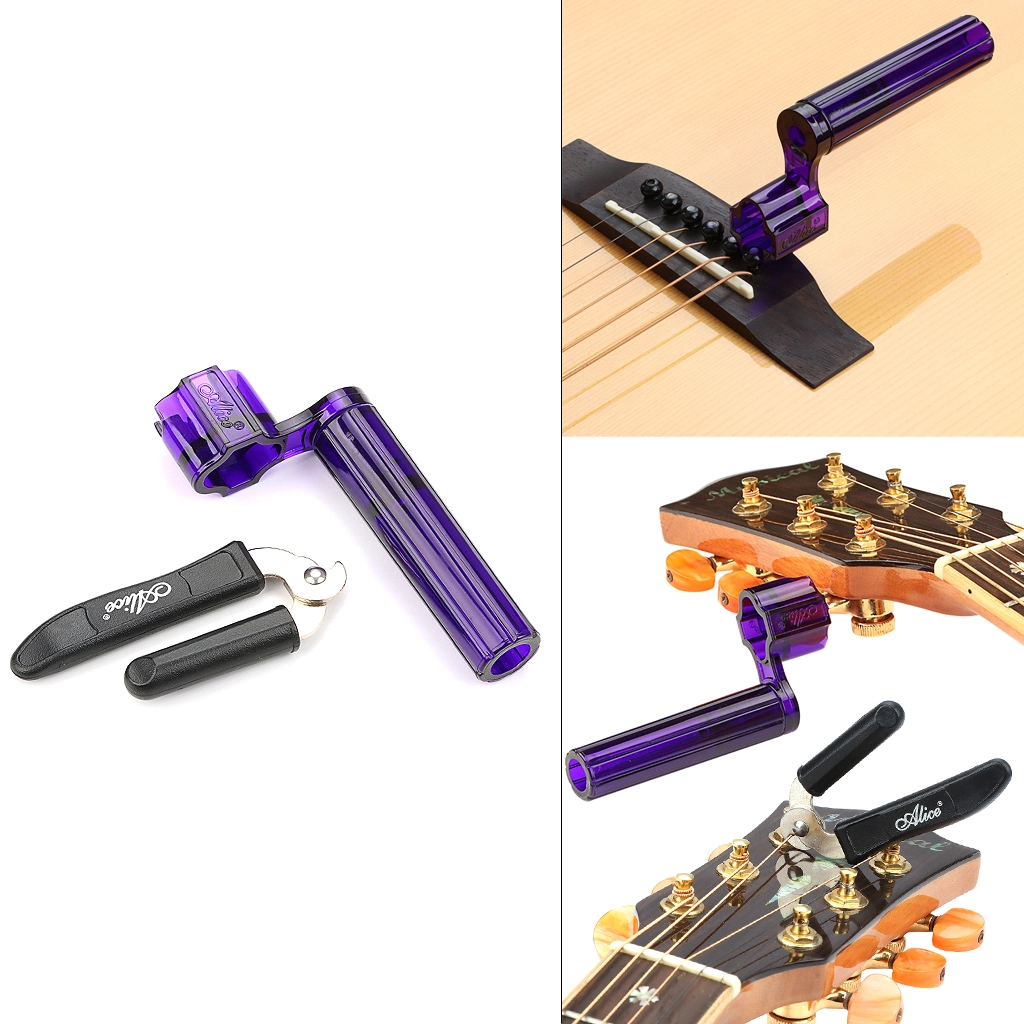 Alnicov 3-i-1 multifunktionel Strings Winder & Cutter Sæt Guitar Reparation Justeringsværktøj med Metal & plast til basguitar Ukulele Violin 1