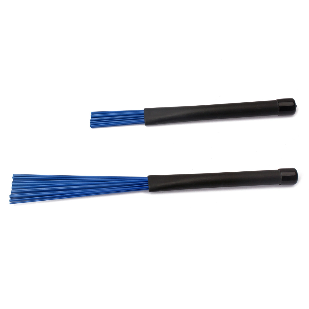 1 Pair Jazz Drum Brushes Retractable Drum Sticks 32cm black/blue Alnicov 1