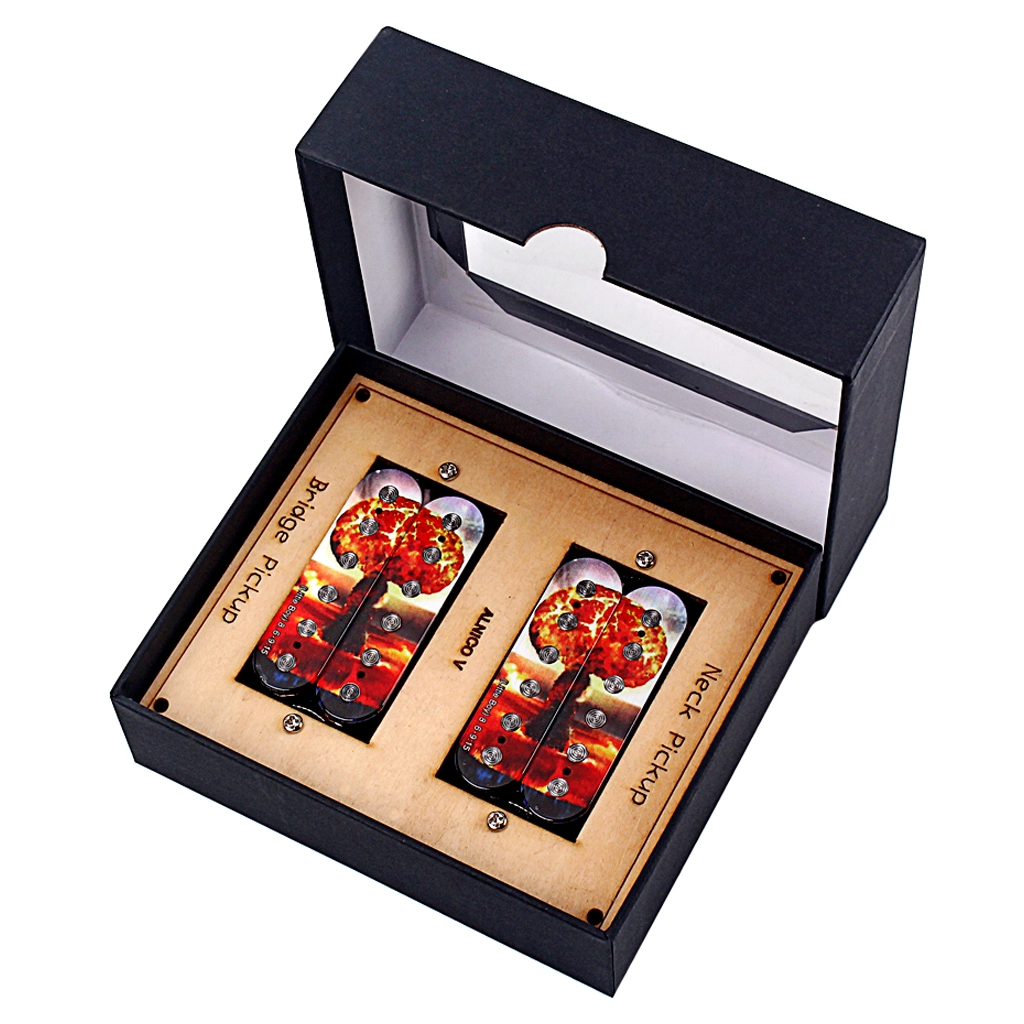 Engrostilpasning HAOXIANGQING Collector's Edition Atomic Guitar Double Coil Pickup 2 stk pr. sæt til Les Paul Electric Guitar Alnicov 1