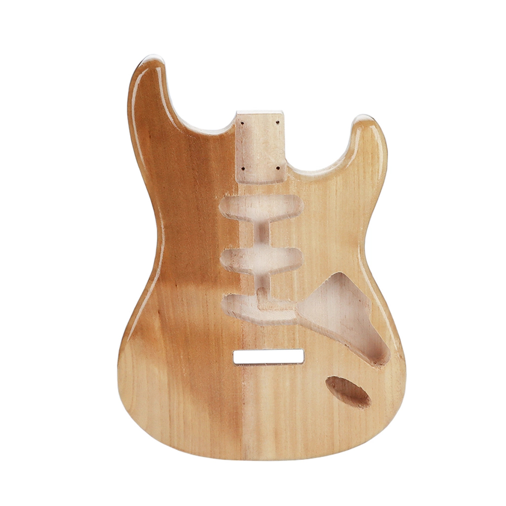 Custom Wholesale Solid Paulownia Wood Unfinished ST Guitar Body 1