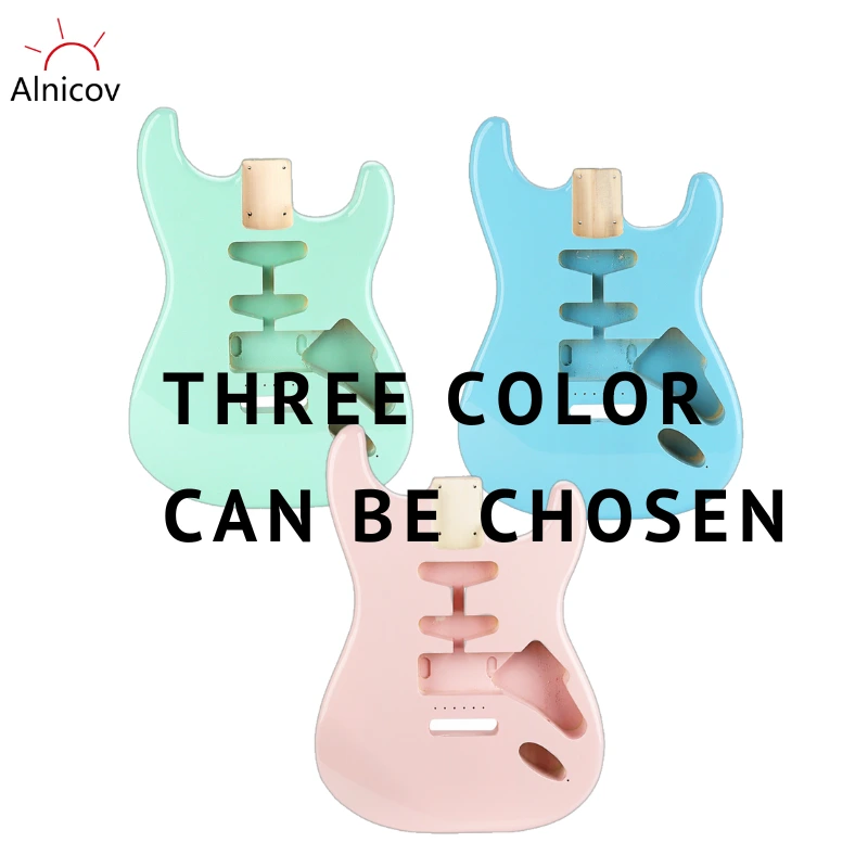 Wholesale custom poplar ST guitar body three colors optional single double hole 1