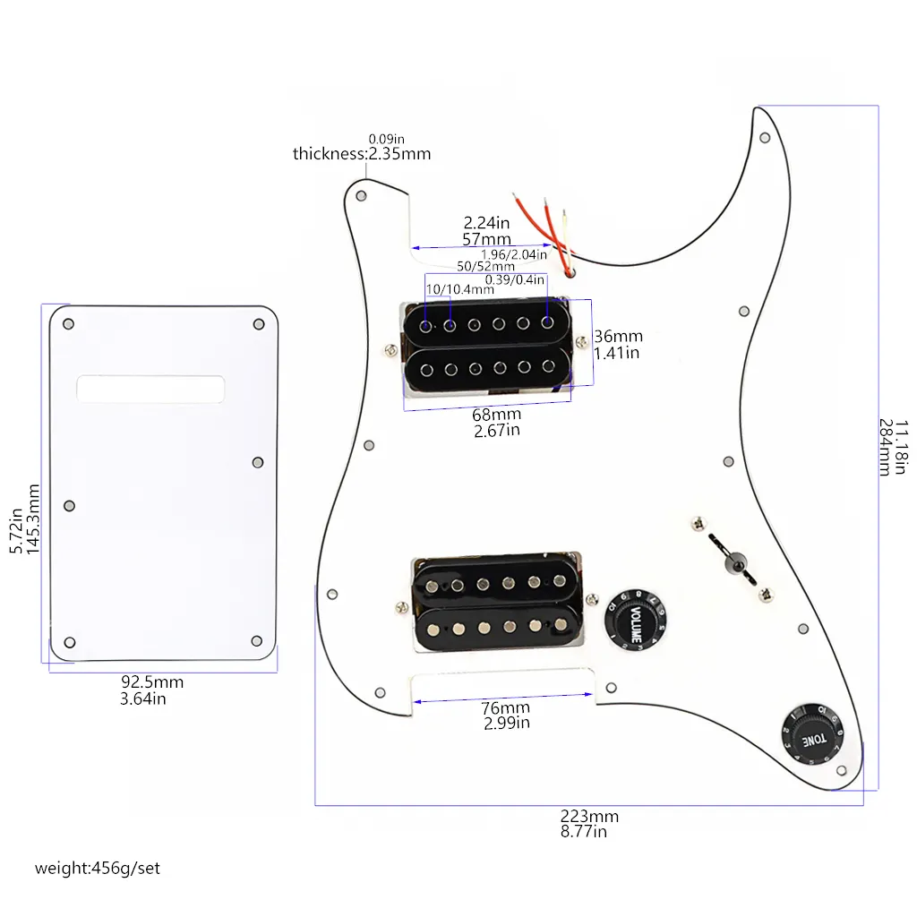 Electric Guitar Parts and Accessories HH11 - - Guge Instruments,Alnicov 10