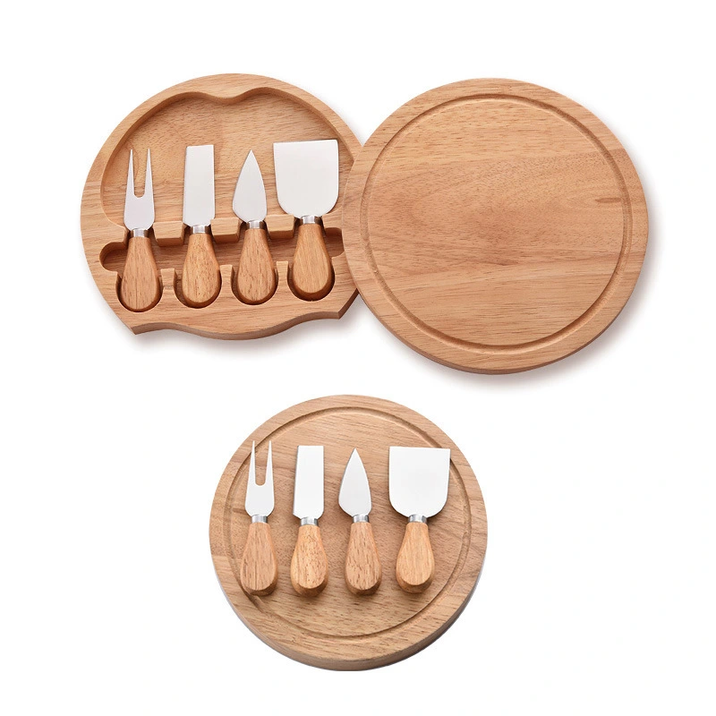 Étui à couteaux à fromage, acier inoxydable de haute dureté, manche en chêne, couteau à fromage LBA-K01 1