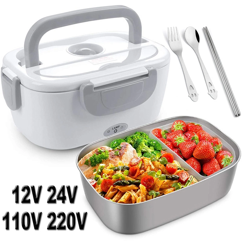 LBA-C97 Stainless Steel Electric Lunch Box Portable Picnic Office Home Car Heating Food Heated Warmer Container Set 1