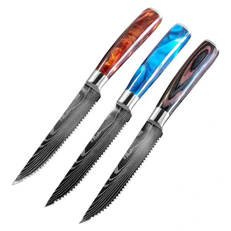 Ensemble de couteaux à steak, manche en bois de haute qualité, ustensiles de cuisine pour la maison, LBA-T03 1