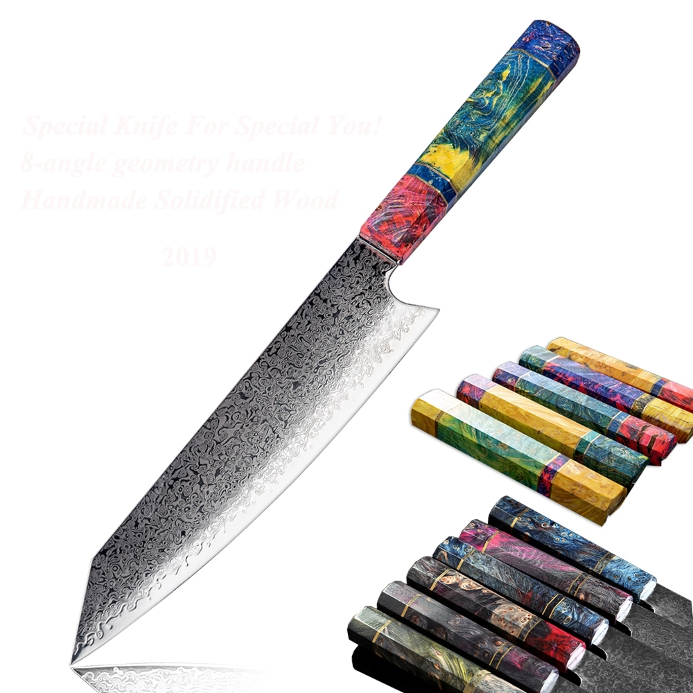 LBA-T06 8 Inch Damascus Kitchen Knife Handmade Vg10 Japanese Kiritsuke Kitchen Knife Hot Damascus Steel Chef Knife 1